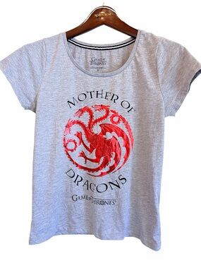 Game of Thrones Mother of Dragons authentic merch graphic Tshirt, grey size M